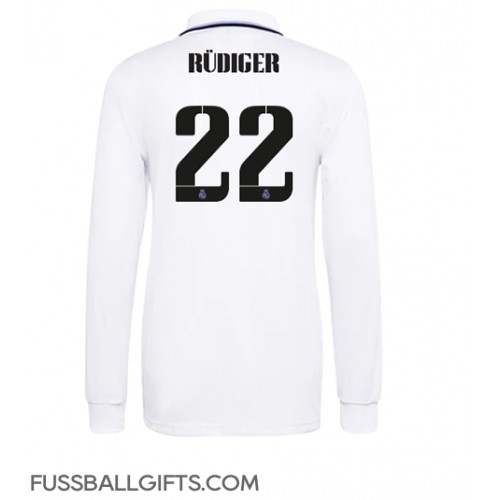 Real Madrid Antonio Rudiger #22 Fußballbekleidung Heimtrikot 2022-23 Langarm